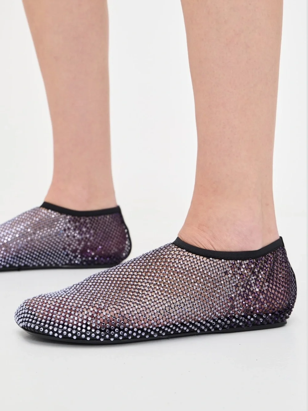 BNWT Christopher Esber Crystal Mesh Flats 38